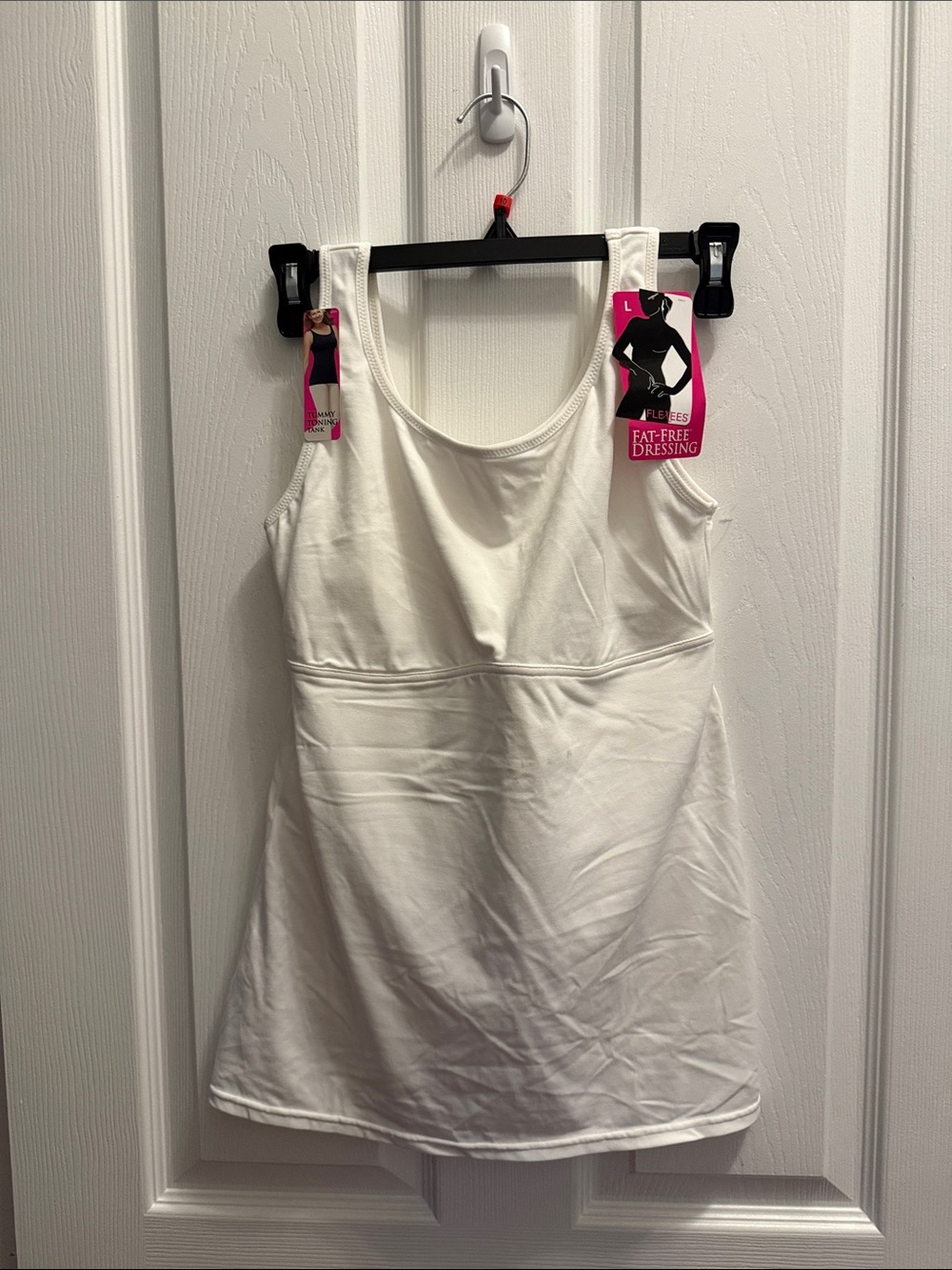Flexees Women's White Tank Dress